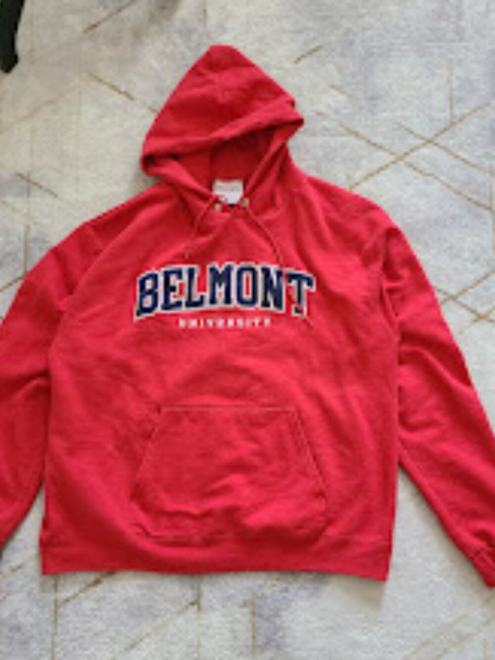 Champion Belmont University Hoodie Sweatshirt Red XL Pullover Unisex - Picture 2 of 6